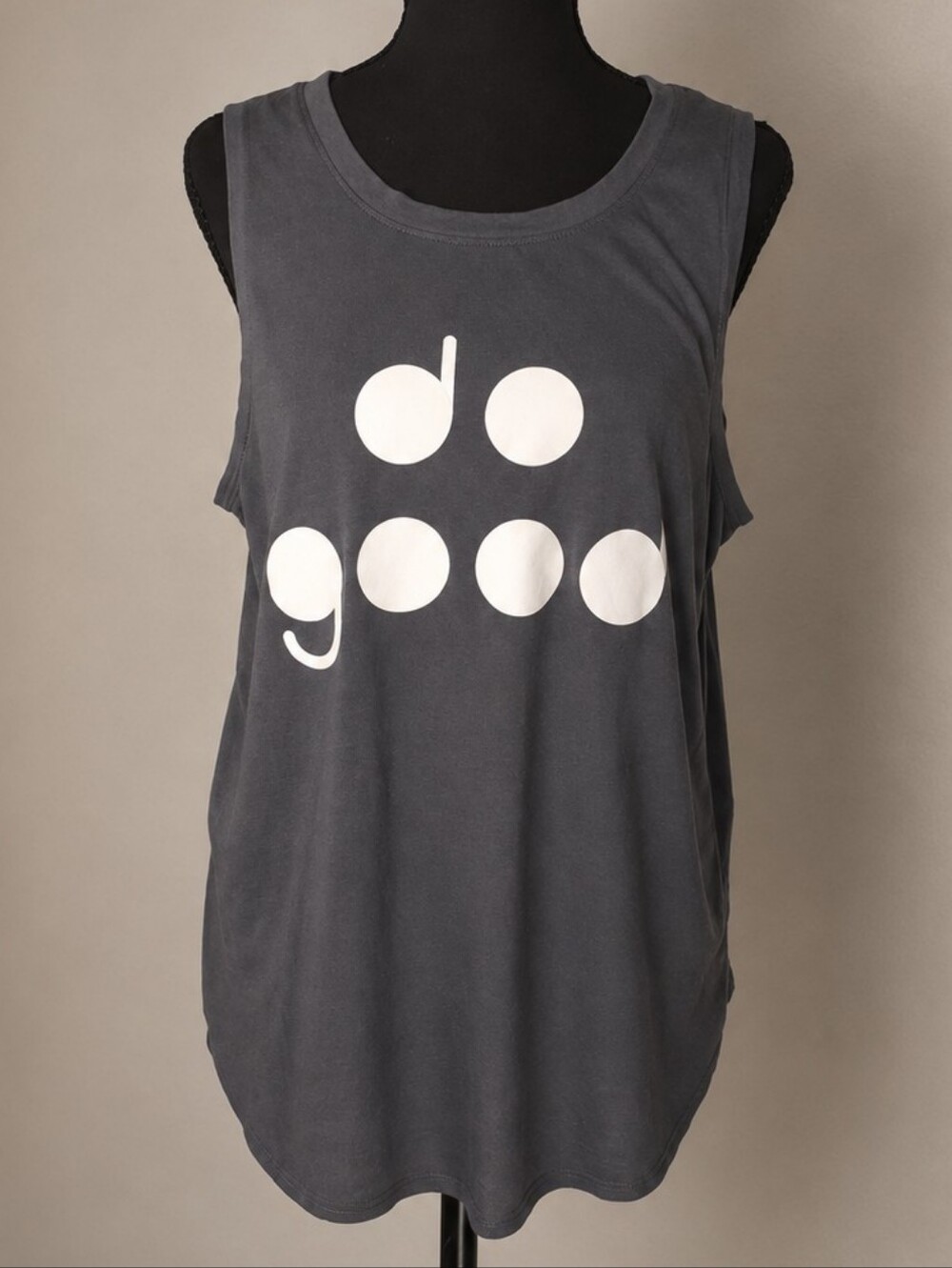 Do Good Graphic Muscle Tank - Charcoal